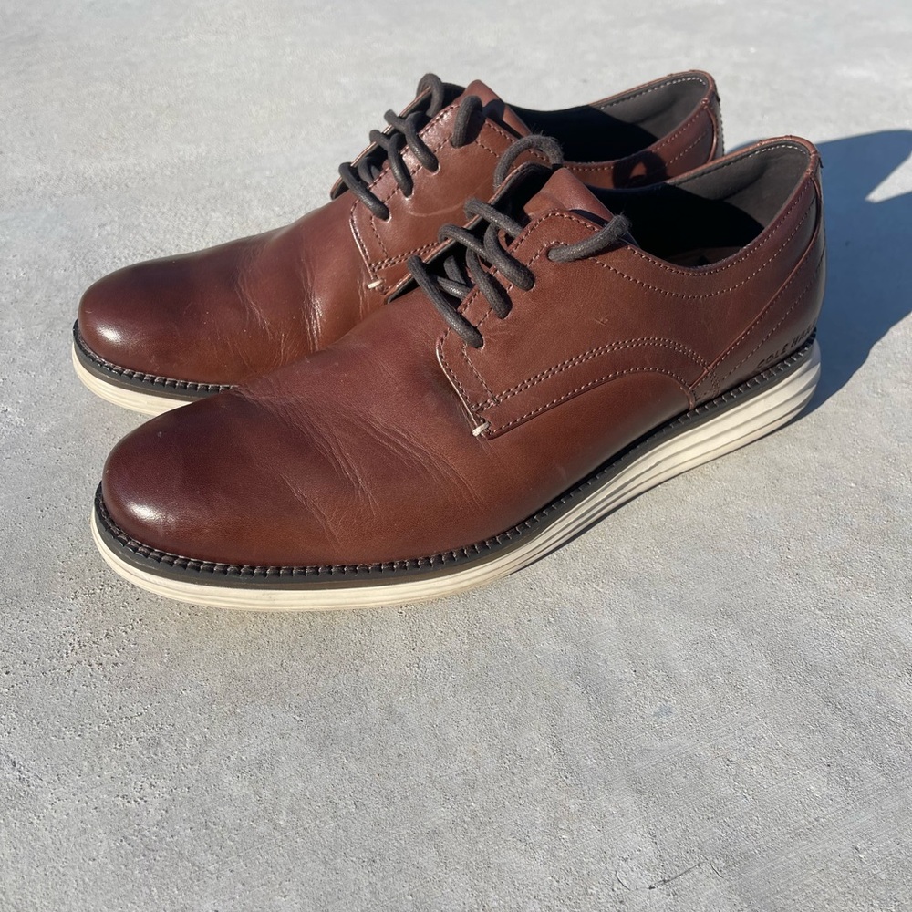 Cole Haan Men's Brown Leather Dress Shoes